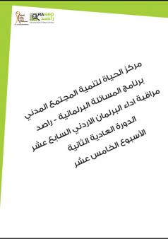 التقرير الأسبوعي الخامس عشر لأداء مجلس النواب الأردني خلال الدورة العادية الثانية